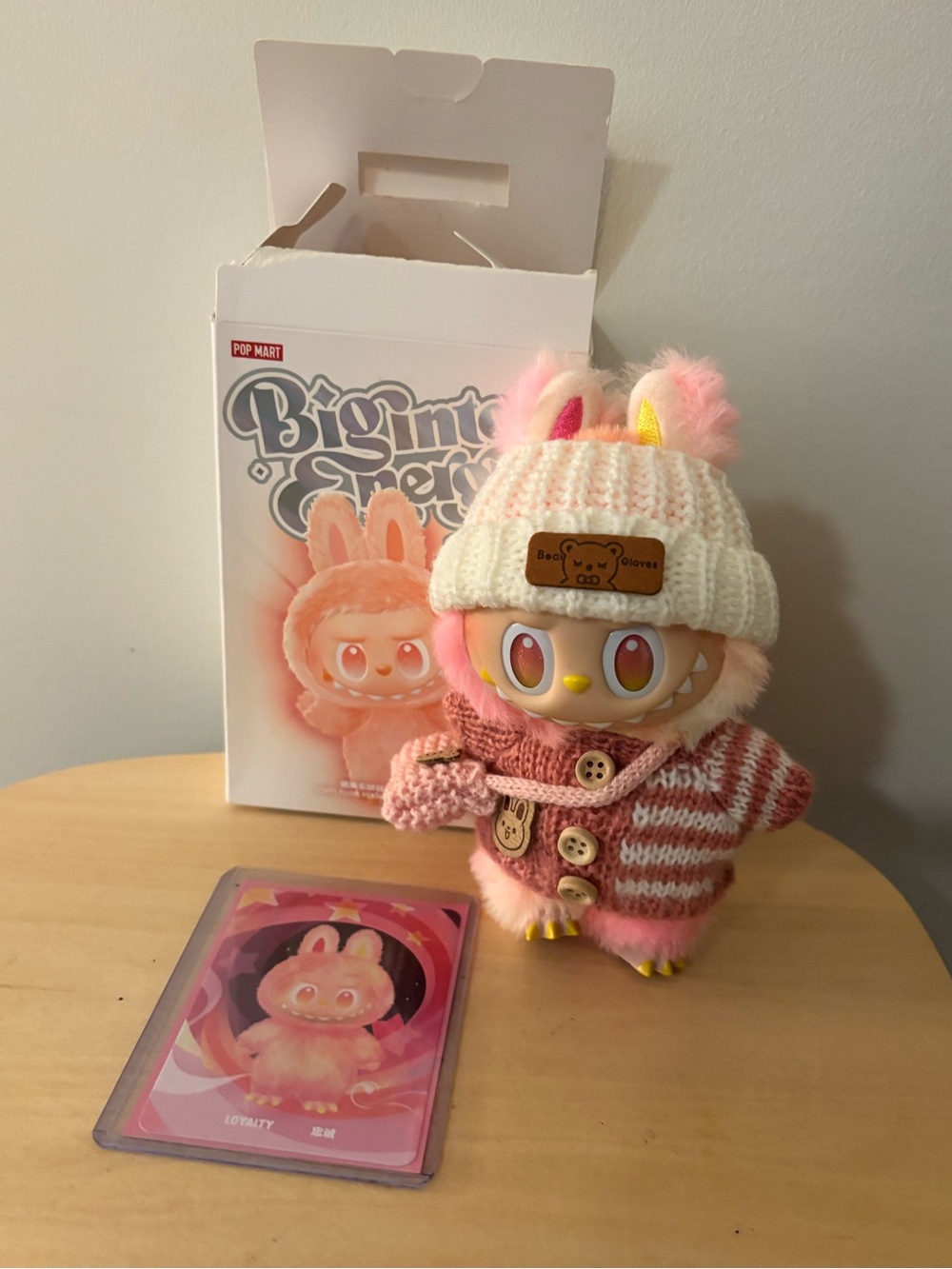 Authentic Labubu Big Into Energy Loyalty with Original Card and Original Box